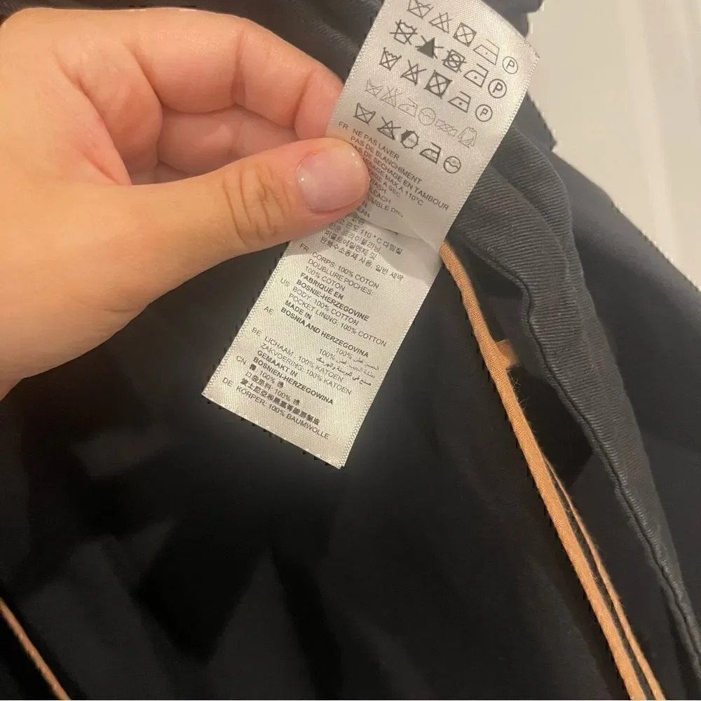 SANDRO Paris Malena Cotton Black Trench Coat - Picture 8 of 12